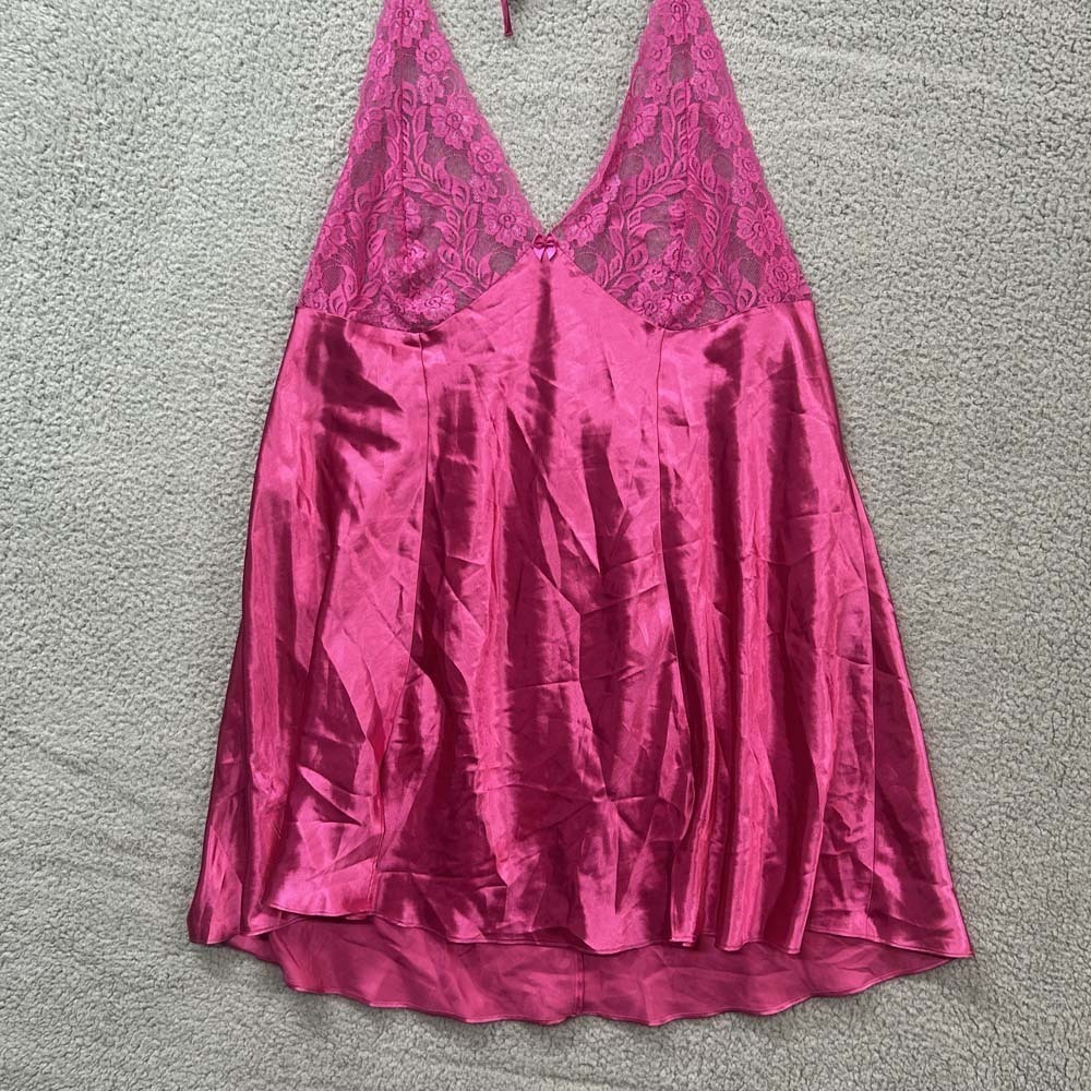 VTG Fredericks Of Hollywood Camisole XXXL Tank  Halter lingerie Babydoll Satin